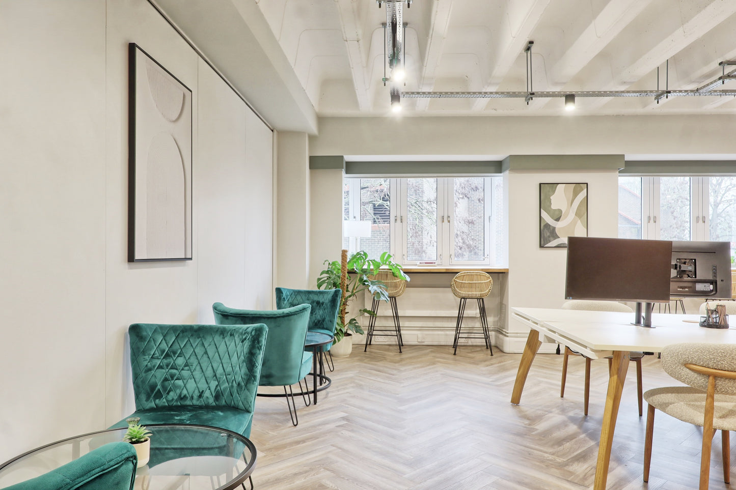 Hot desking coworking space at Nest Workspace, Chelmsford